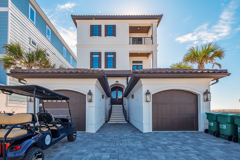 Beachfront Bliss Front View on Miramar Beach, Miramar, Florida.